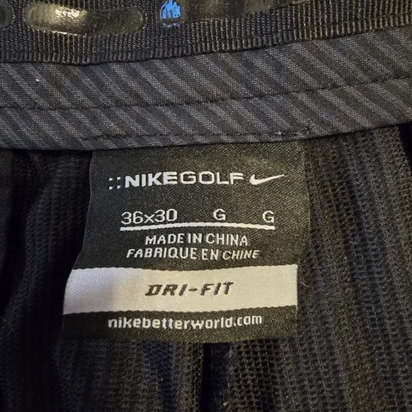 Nike Golf Black Dri-Fit Pants Pinstripe 36×30 Preppy - Picture 3 of 4